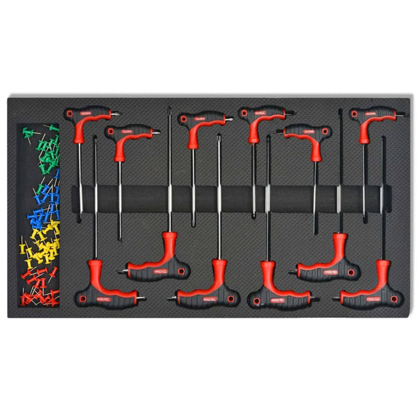 vidaXL Workshop Trolley with 1125 Tools Steel Red