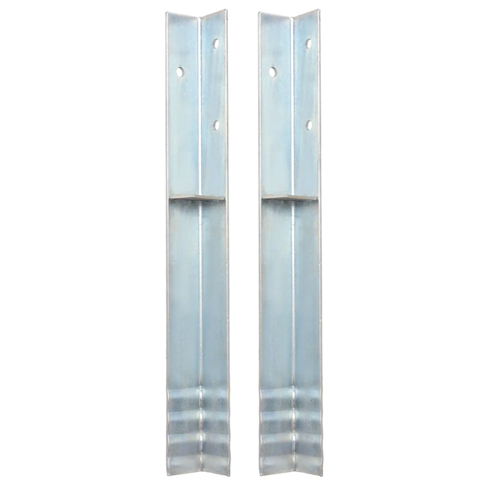 vidaXL L-shaped Ground Anchors for Playsets 2 pcs. Steel 5 x 5 x 50 cm