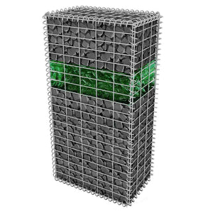vidaXL Glass Gabion Stones Green 60-120 mm 25 kg