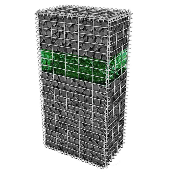 vidaXL Glass Gabion Stones Green 60-120 mm 25 kg