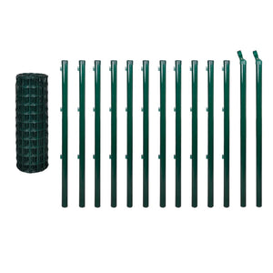 vidaXL European Fence Steel 25 x 1.2 m Green