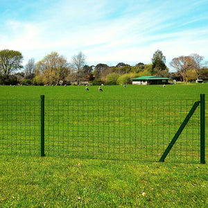 vidaXL European Fence Steel 25 x 1.2 m Green