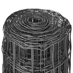 vidaXL Euro Fence Steel 25 x 1.2 m Grey