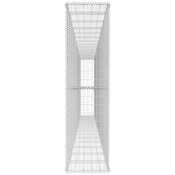 vidaXL Gabion Wall with Cover Galvanized Steel 600x50x200 cm