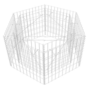 vidaXL Hexagonal Gabion Raised Garden Bed 100×90×50 cm