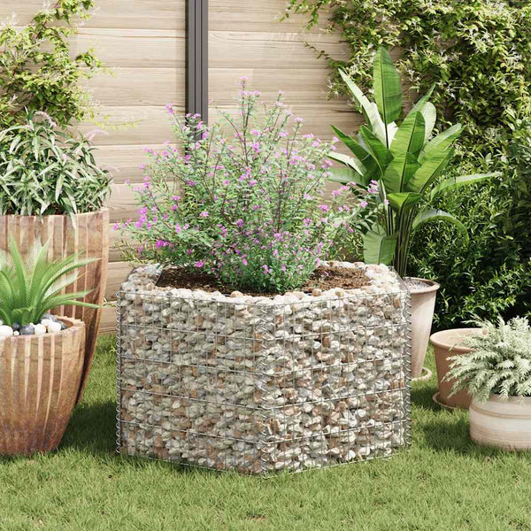 vidaXL Hexagonal Gabion Raised Garden Bed 100×90×50 cm