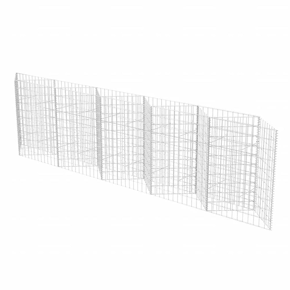 vidaXL Gabion Planter Raised Vegetable Bed Steel 300x30x100 cm