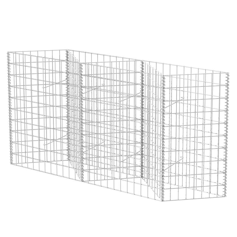 vidaXL Gabion Planter Raised Vegetable Garden Steel 120×30×100 cm