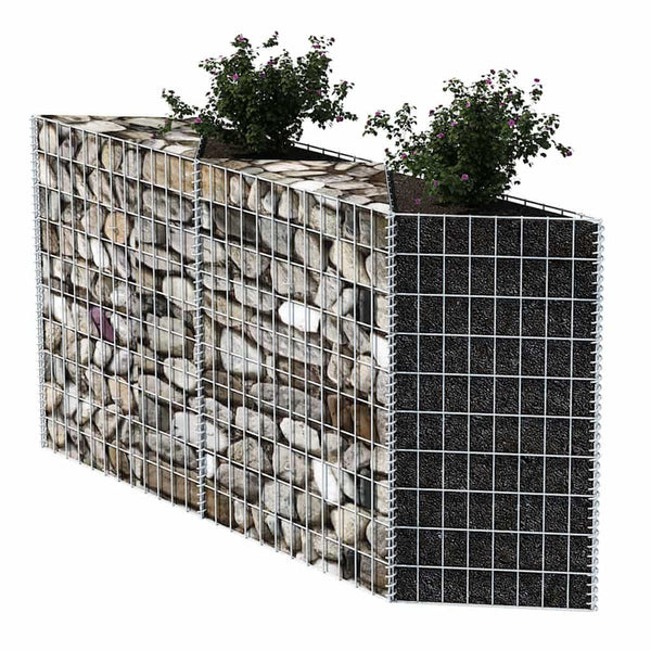vidaXL Gabion Planter Raised Vegetable Garden Steel 120×30×100 cm