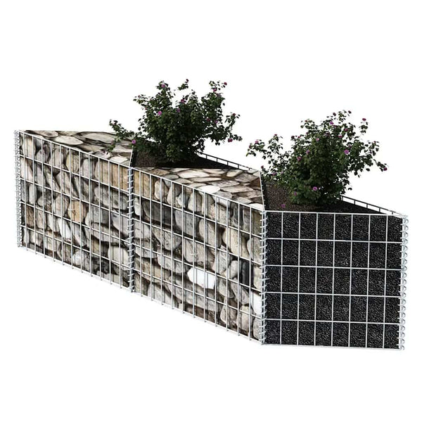 vidaXL Gabion Planter Raised Garden Bed Steel 120×30×50 cm