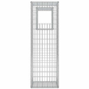 vidaXL Gabion Basket Post/Planter 2 pcs. Steel 50x50x160 cm