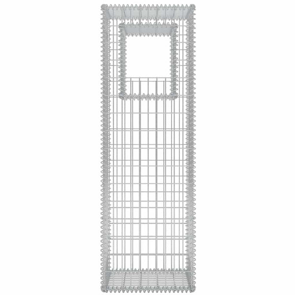 vidaXL Gabion Basket Post/Planter 2 pcs. Steel 50x50x160 cm