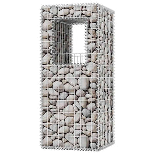 vidaXL Gabion Basket Post/Planter 2 pcs. Steel 50x50x120 cm