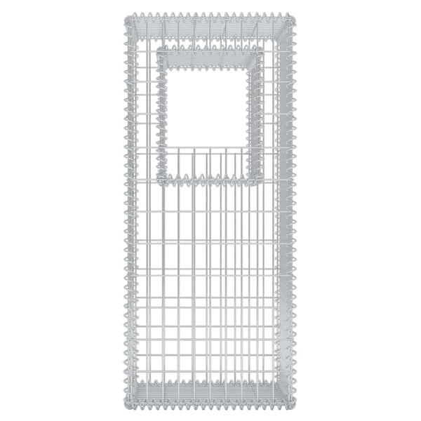 vidaXL Gabion Basket Post/Planter 2 pcs. Steel 50x50x120 cm