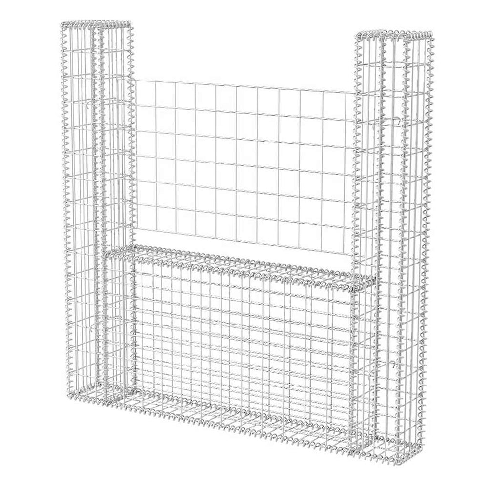vidaXL Gabion Basket U-Shape Steel 160x20x150 cm