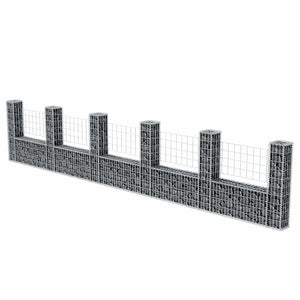 vidaXL U-shaped Gabion Basket Steel 570×20×100 cm