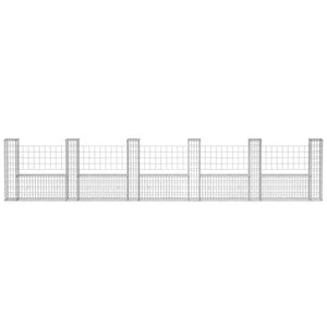 vidaXL U-shaped Gabion Basket Steel 570×20×100 cm
