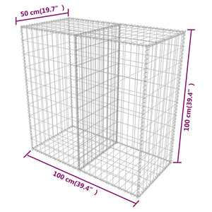 vidaXL Gabion Basket Steel 100x50x100 cm