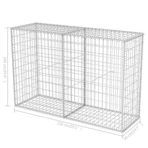 vidaXL Gabion Basket Steel 150×50×100 cm