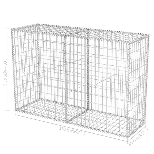 vidaXL Gabion Basket Steel 150×50×100 cm
