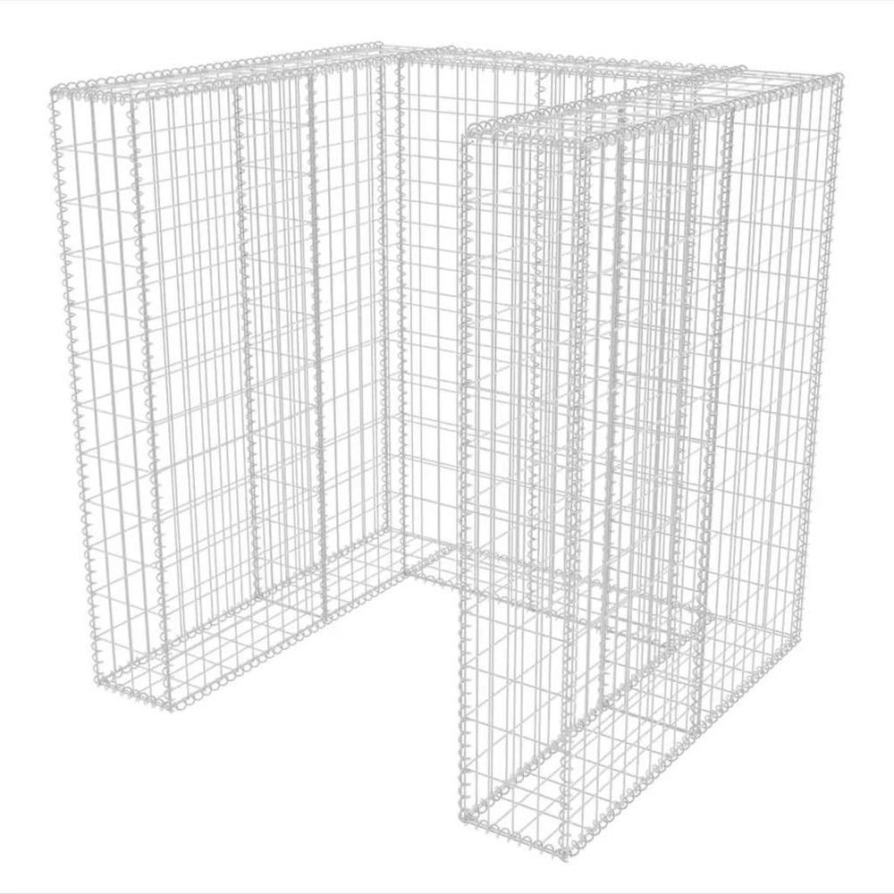 vidaXL Gabion Bin Enclosure for 1 Bin Steel 110x100x120cm