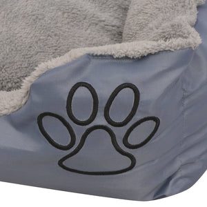 vidaXL Dog Bed with Padded Cushion Size L Grey