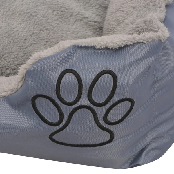 vidaXL Dog Bed with Padded Cushion Size XL Grey