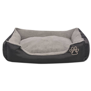 vidaXL Dog Bed with Padded Cushion Size S Black