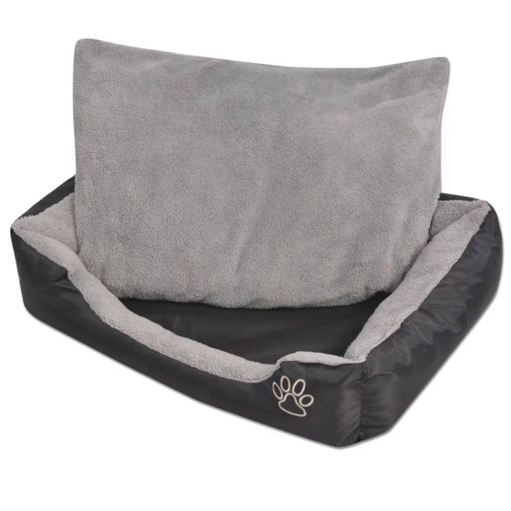 vidaXL Dog Bed with Padded Cushion Size M Black
