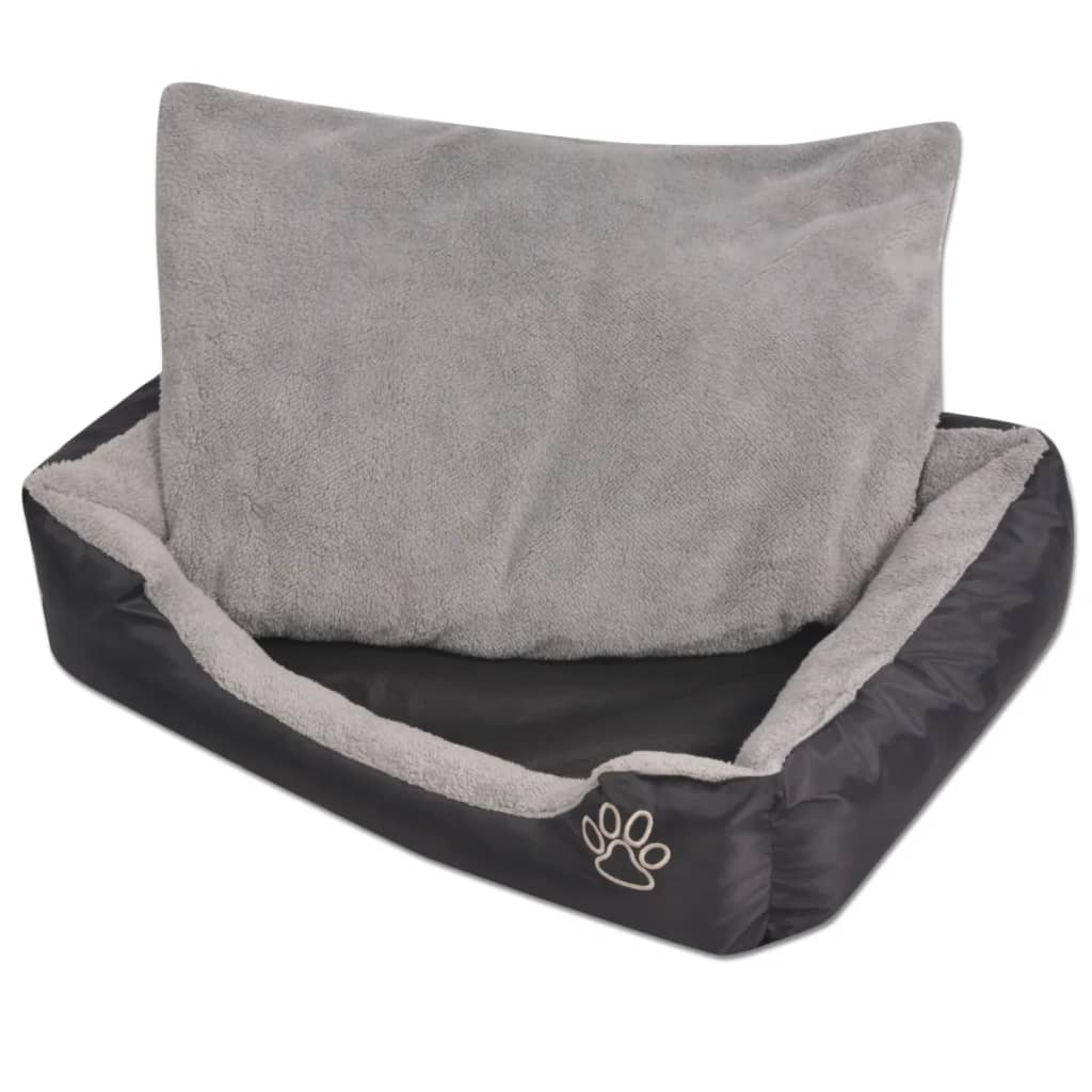 vidaXL Dog Bed with Padded Cushion Size M Black