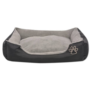 vidaXL Dog Bed with Padded Cushion Size M Black