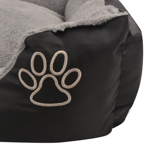 vidaXL Dog Bed with Padded Cushion Size M Black