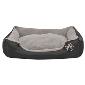 vidaXL Dog Bed with Padded Cushion Size L Black
