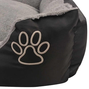vidaXL Dog Bed with Padded Cushion Size L Black