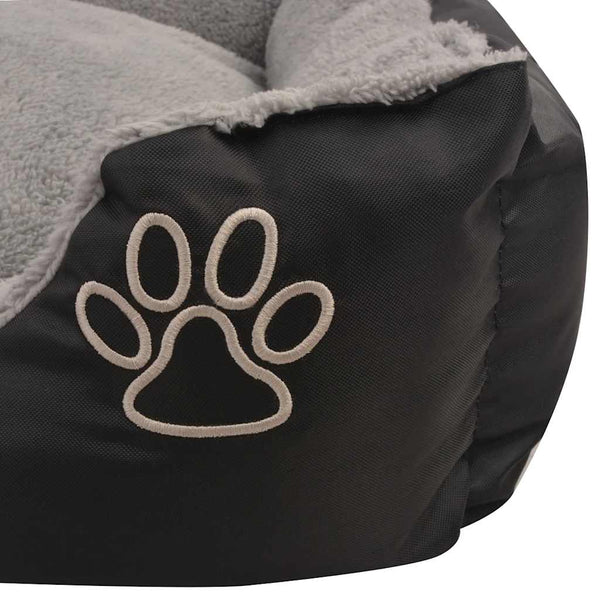 vidaXL Dog Bed with Padded Cushion Size L Black