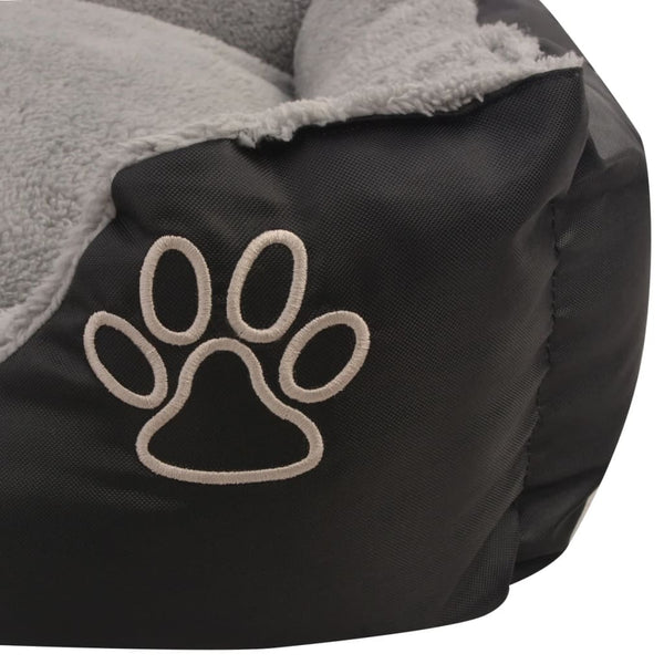vidaXL Dog Bed with Padded Cushion Size XL Black