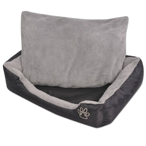 vidaXL Dog Bed with Padded Cushion Size XXL Black