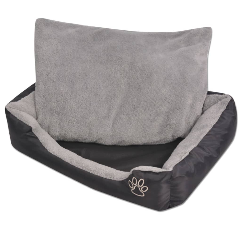 vidaXL Dog Bed with Padded Cushion Size XXL Black