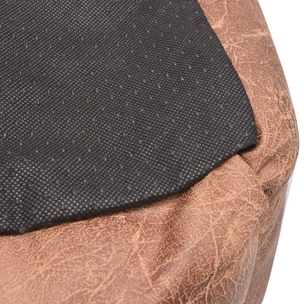 vidaXL Dog Bed with Cushion PU Artificial Leather Size M Beige