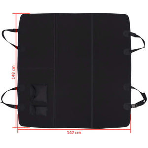 vidaXL Pet Back Seat Cover 148x142 cm Black