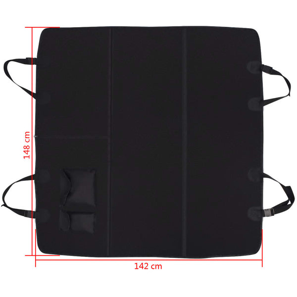 vidaXL Pet Back Seat Cover 148x142 cm Black