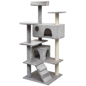 vidaXL Cat Scratching Post Sisal 125 cm Grey