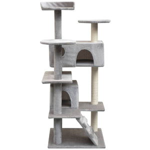 vidaXL Cat Scratching Post Sisal 125 cm Grey