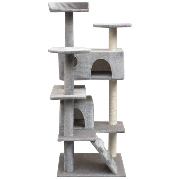 vidaXL Cat Scratching Post Sisal 125 cm Grey