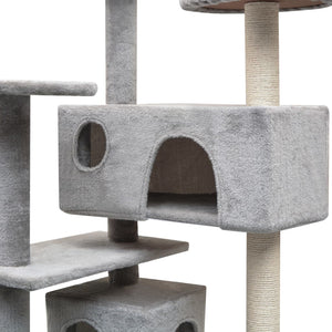 vidaXL Cat Scratching Post Sisal 125 cm Grey