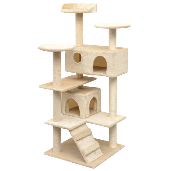 vidaXL Cat Scratching Post Sisal 125 cm Beige