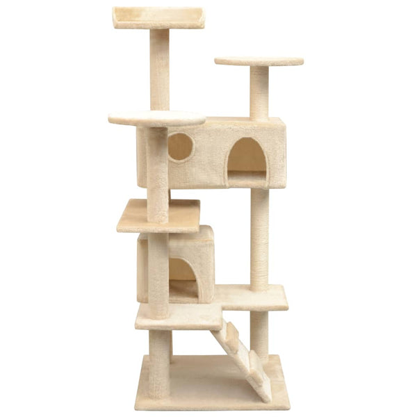 vidaXL Cat Scratching Post Sisal 125 cm Beige