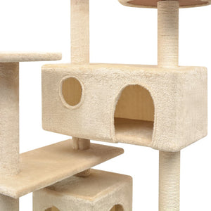 vidaXL Cat Scratching Post Sisal 125 cm Beige