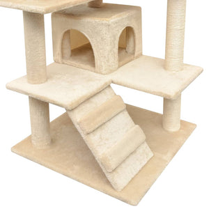 vidaXL Cat Scratching Post Sisal 125 cm Beige