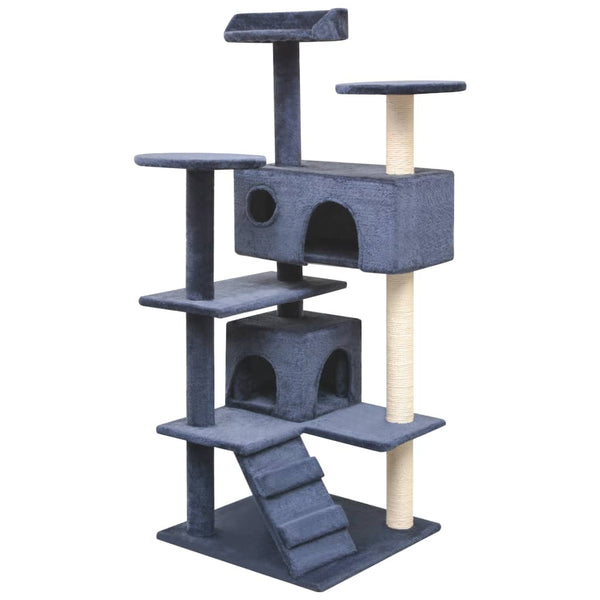 vidaXL Cat Tree Sisal 125 cm Dark Blue